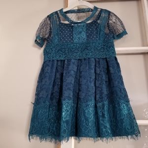 Euc sz 3 - 4t Blossom Couture floral lace dress
